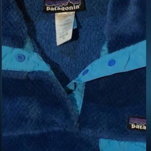 Patagonia teal Women”s 1/4 snap pullover size Med